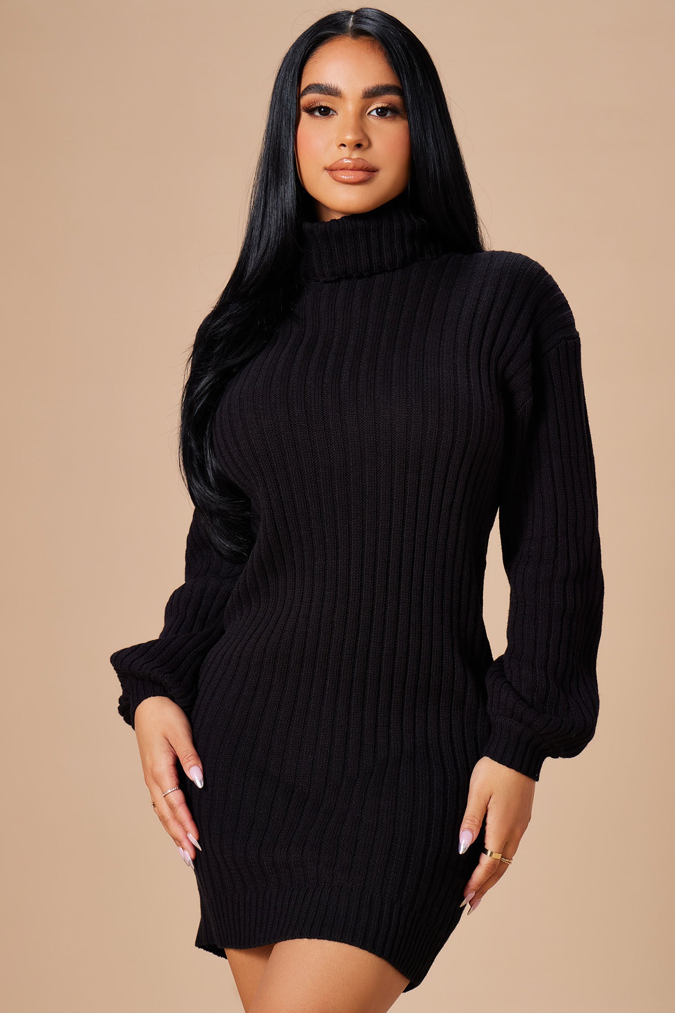 Emily | Rollkragenpullover-Kleid